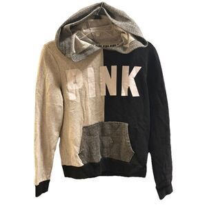Victoria’s Secret Pink Colorblock Pullover Hoodie Women’s Small Cozy Fall Layer